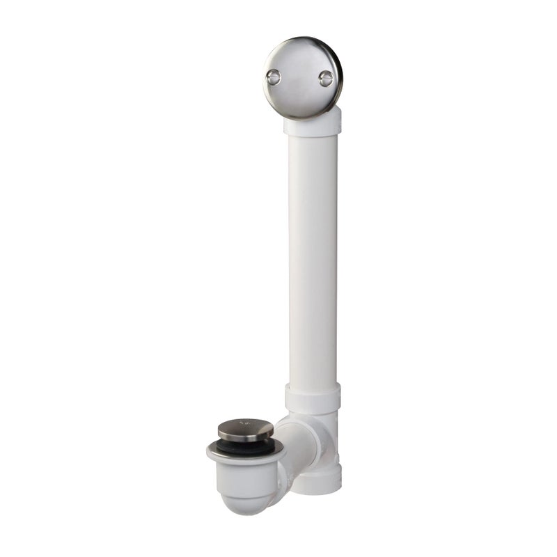 Keeney K630PVCDSBN Foot Lok Stop Bathtub Drain Kit, 1-1/2-Inch Fits All Standard Size Tubs, Brushed Nickel - Image 3